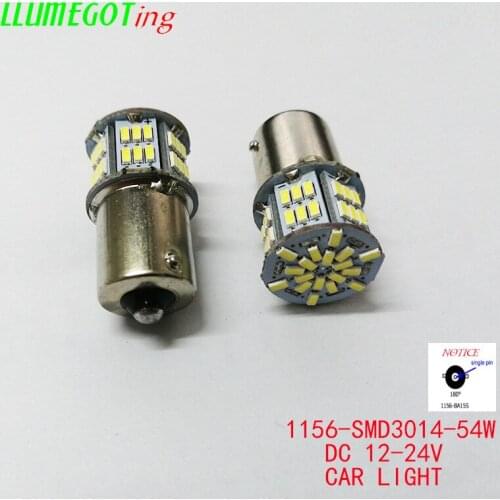 10pcs 1156 BA15S P21W #89 White 54x 3014SMD 12V-24V Car Turn Signal Parking Tail Light for BMW for Volkswagen for Passat Golf