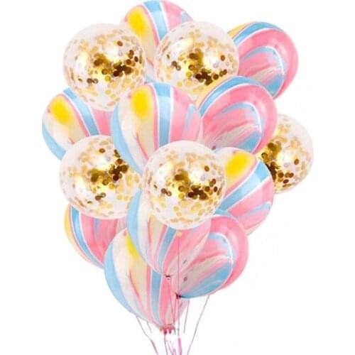 12 Pack Confetti Latex Balloons White Metallic Party Ribbon Wedding Birthday Anniversary Bridal Shower Decoration Rose Gold