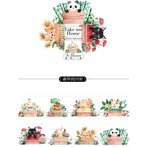 3.5cmx10 Meter Washi Tape Please Take Me Home Material Journal Diary Sticker