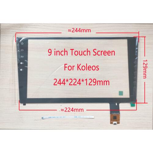9 inch touch screen for Koleos GT911/9271/928 compatible 244*224*129mm