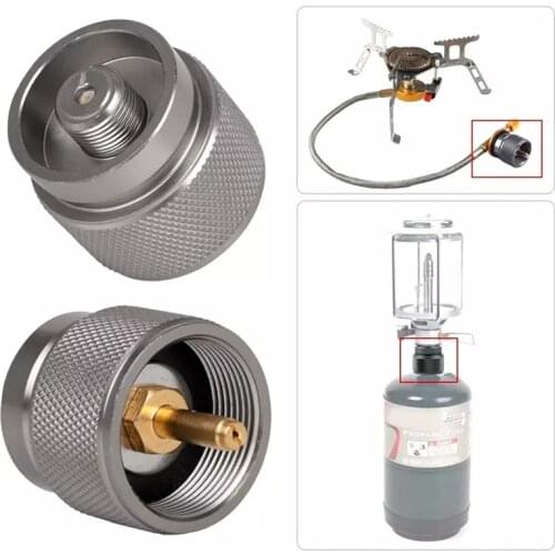 1LB Outdoor Camping Gas Stove Adapter Split Type Furnace Converter Propane Refill Adapter Tank Coupler Adaptor Gas Accessories