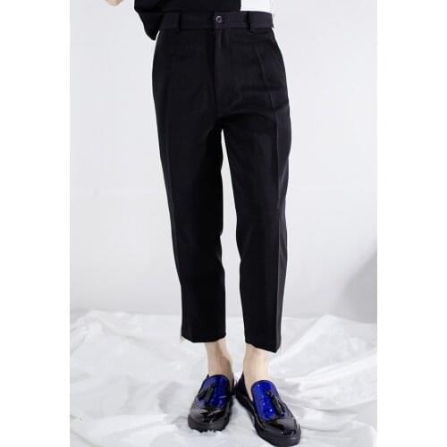 Mens casual pants autumn winter style thick side white stripe youth fashion urban youth fashion mens new style