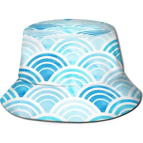 CINESSD 2021 New Fishermans Hat Unisex Bob Cap Circles Geometric Pattern Hip Hop Gorros Panama Windproof outdoor Bucket Hat