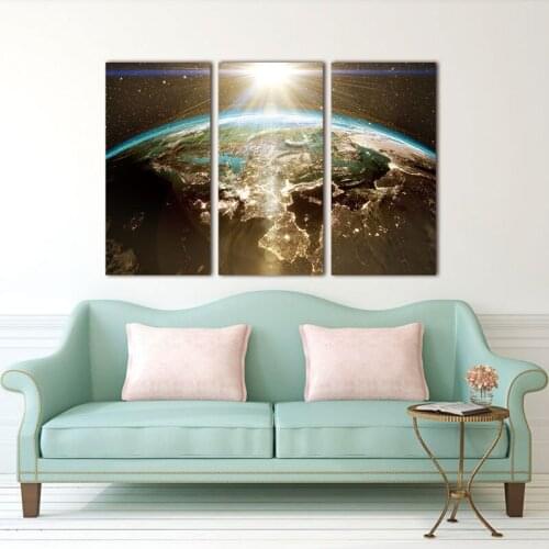 Classical World Map home decoration 5d diy diamond painting 3 pcs resin square drill full diamond embroidery Cross Stitch decor