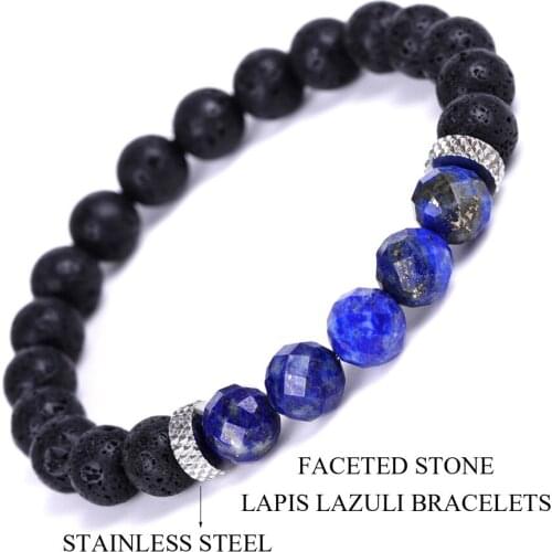 Frosted Druzy Stone 8mm Black Lava Stone Beads DIY Aromatherapy Essential Oil Diffuser Bracelet Buddha Yoga Lover Strand Jewelry