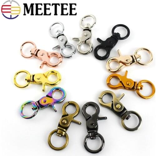 4pcs 13X44mm Metal Bag Buckle Key Ring Lobster Clasps Swivel Trigger Clips Snap Buckles Hook for Bags DIY Connection Accessories