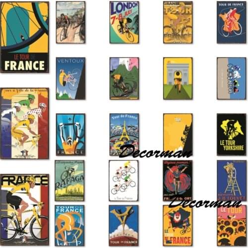 [ Mike86 ] France Bike Racing Tin Sign Wall Posters Painting Gift art Decor Pub LTA-2006 20*30 CM