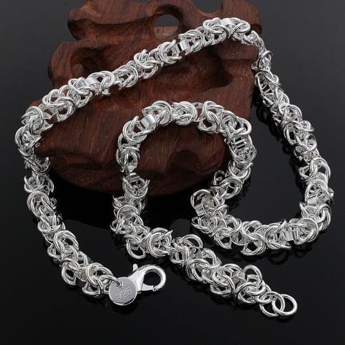 Hot classic mens 7mm necklace 925 Sterling Silver fine charms Fashion luxury Jewelry wedding Party Christmas Gifts