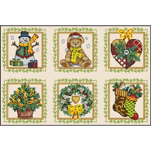11/14/16/18/22/25/28ct Lovely Counted Cross Stitch Kit Ornament Beaded Elegance Ornaments Christmas dim 08704 8704