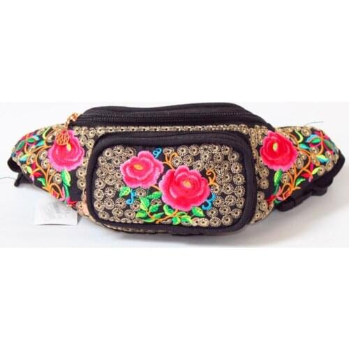 New ethnic style bag embroidered purse ladies small coin purse mobile phone bag