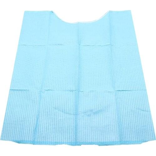 50Pcs Disposable Drape Tattoo Spa Towel Patient Bibs Drape Lace-Up Type Scarf