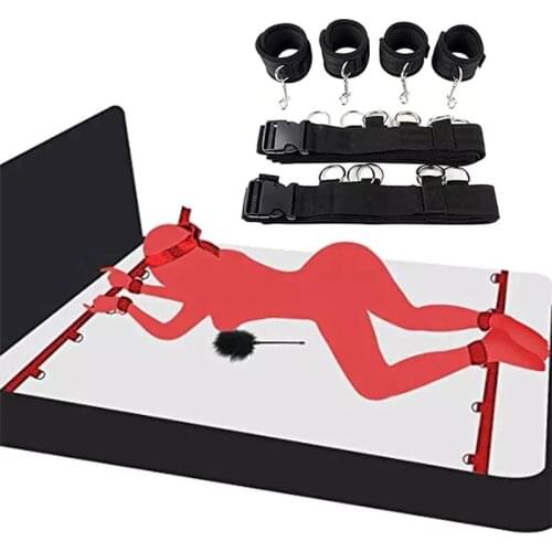 Abdo Couple Sex Toys for Women Adults Games Soft Wrists Ankle Cuffs Under Bed Bondage Restraint Sex Fetish Leather Straps