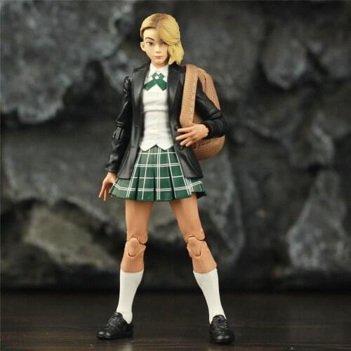 Into the Spider Verse Gwen Stacy School Uniform 6" Action Figure Custom Marvel Legends Amazing Spider Man Toys Doll Model