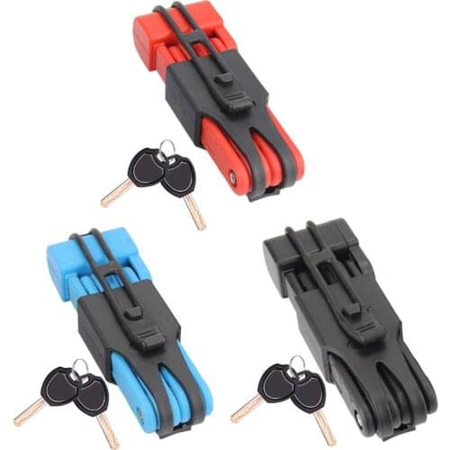 Folding Bicycle Lock MTB Road Bike Anti-theft Steel Lock Anti-hydraulic Shear Universal Cycling Lock Accessories