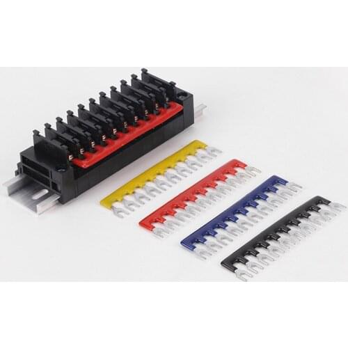 TBR-10A20A30A short circuit strip combination terminal rail installation terminal clip C45 guide rail plug clip open fastener