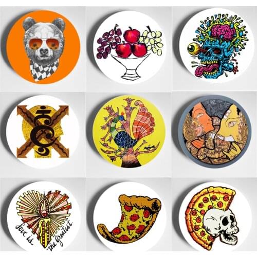 Art Nouveau European Style Wall Plate Home & Garden Decorative Plate Unique Art Round Plate Handmade Wall Background Ornaments