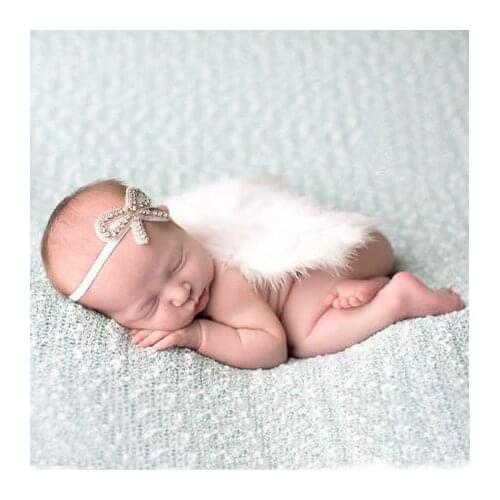 10 pcs/lot Fashion Bow Rhinestone Headband & Newborn Baby Kids Feather Angel Wings Flowers Photo Props Newborn Photography Props