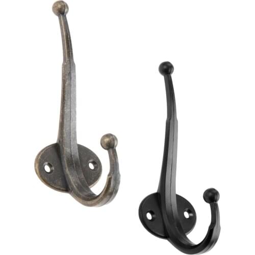 122*47mm Antique Door Hanger Hooks Bathroom Wall Hanger Hats Bag Keychain Alloy Hook Coat Wall Hooks with Screws