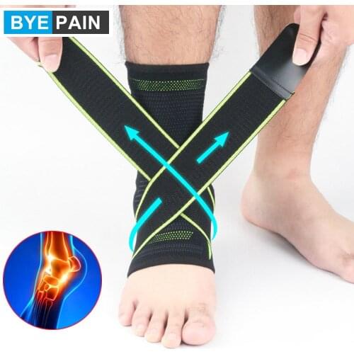 2Pcs BYEPAIN Compression Ankle Brace - Medical Grade Provides Support Pain Relief for Sprains Strains Arthritis Torn-tendons