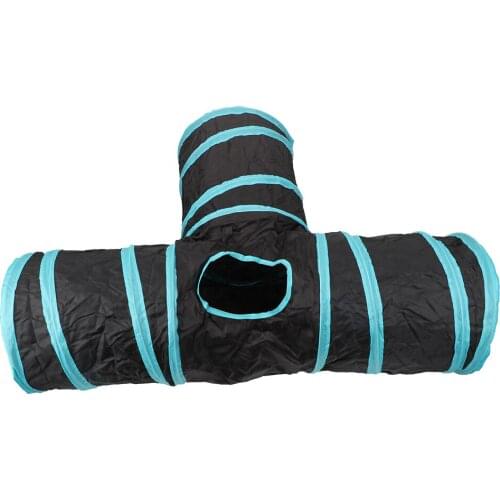 3 Holes Funny Pet Cat Tunnel Kitten Toys Play Tubes Balls Puppy Ferrets Rabbit Play Dog Pet Supplies Foldable Storage