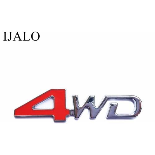 4 WD Metal Car Emblem Badge auto styling decoration emblem with double side adhesive sticker
