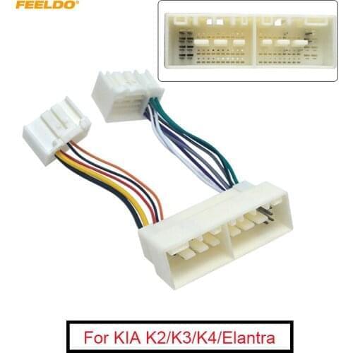 5Pcs Car Radio 13pin Male To Female Plug Wire Harness Adapter For KIA K2/K3/K4/Elantra/Mistra/Tucson Audio Wiring Connector