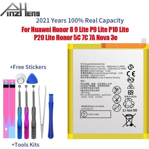 PINZHENG HB366481ECW Phone Battery For Huawei Honor 8 Ascend P9 Lite Battery For Huawei P9 P10 P20 Lite Honor 5C Mate 10 G9