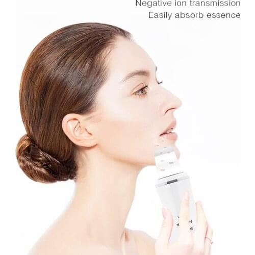 Ultrasonic Skin Scrubber Vibration Face Spatula Blackhead Remover Facial Scrubber Shovel Clean Cavitation Peeling Machine 45G