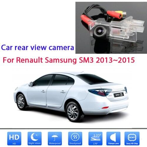 Car Rear View Camera For Renault Samsung SM3 2013 2014 2015 CCD Full HD Parking license plate camera Waterproof high quality RCA