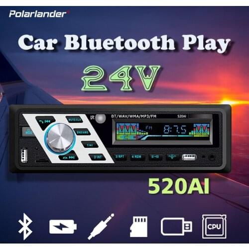 Car Radio 1 Din Bluetooth 4.2 ISO Interface FM 520AI TF card / U disk MP3 Player Multimedia Stereo Autoradio AUX 24V Hands-free