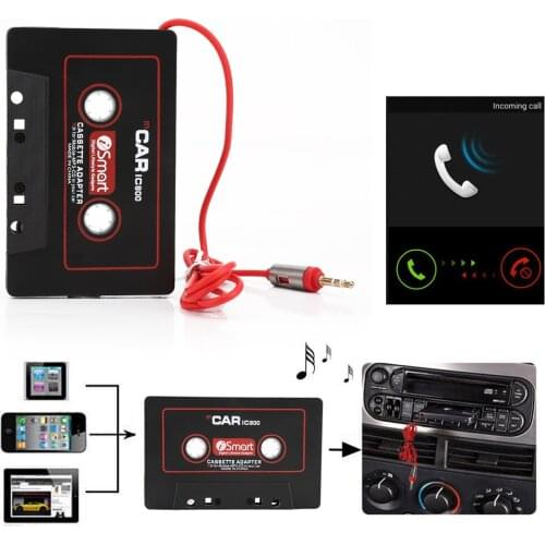 Car Cassette Tape Stereo Adapter Tape Converter For iPod For iPhone MP3/4 AUX Cable CD Player Magnetic Car Tape Player