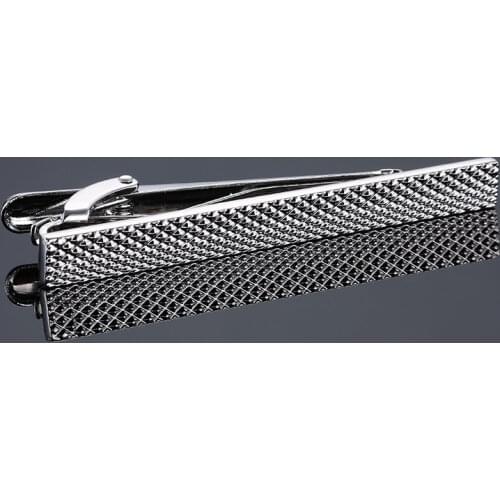 C-MAN Brand Mens Luxury silver Color Tie Clip For Mens Wedding Gift Pin Clasp Tie Bar Fashion Classic Tie Clip For Business