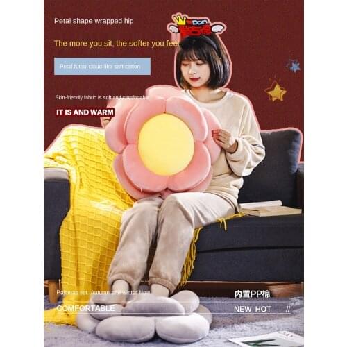 Flower Futon Japanese-Style Home Lazy Floor Cushion for a Long Time Hip Pad Seat Cushion Tatami Thickened Window Cushion Winter