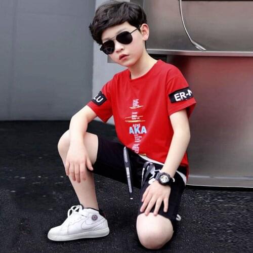 Childrens wear boys children suit summer short sleeve two piece set boy students sports clothes Toddler Kids sport clothes