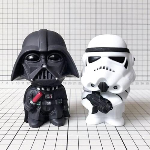 Disney Star Wars Anime Figure Doll Action Force Awakens Black Series Darth Vader Baby Yoda Action Toy Model For Children Gift