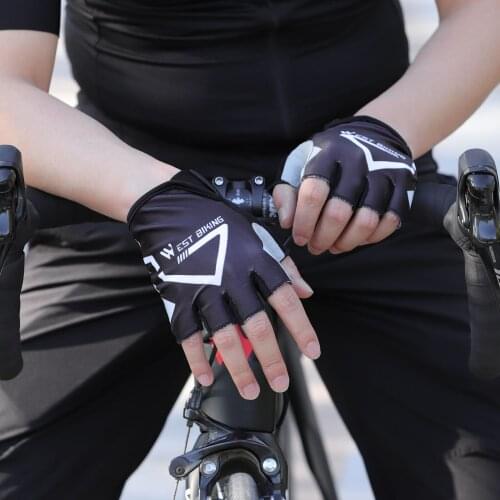 HOT Sale Cycling Anti-slip Anti-sweat Men Women Half Finger Gloves Breathable Anti-shock Sports Gloves Bike Bicycle Glove
