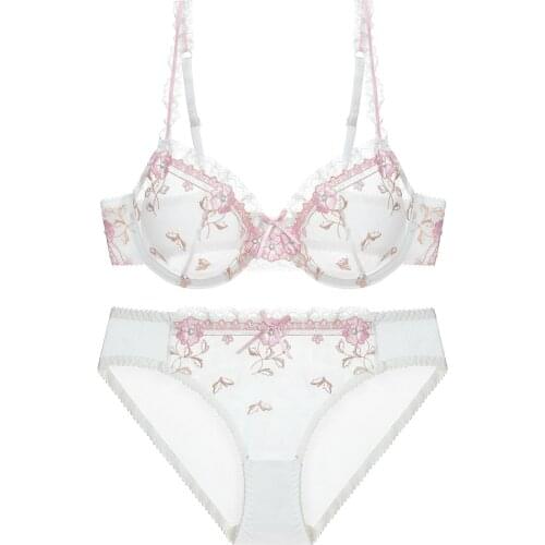 New Product Sexy Lace Lingerie Comfortable Large Size Push Up Womens Underwear Breathable Palace Temptation Bra Set