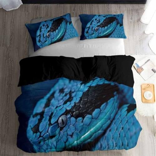 HELENGILI 3D Bedding Set animals series Snake Print Duvet cover set bedclothes with pillowcase bed set home Textiles