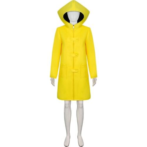 Game Little Nightmares 2 Mono Six Costume Yellow Hoodie Coat with Hat for adults Hungry Kids 6 Jacket Fancy Ball Cosplay Oufits