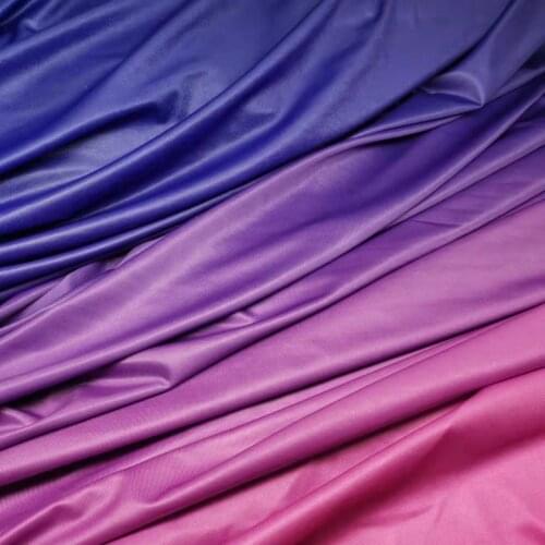 Ombre Lycra 4 Way Stretchy Dancing Dress Gradient Glossy Latin DIY Sewing Accessories