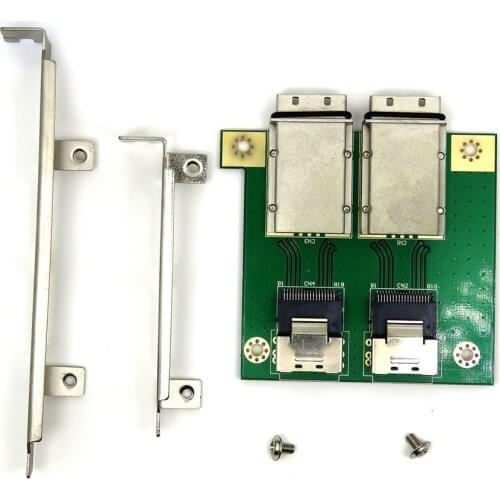 Mini SAS for Internal SFF-8087 36P to 2 Port External HD sas26P SFF-8088 Front Panel PCI SAS Card Adapter Board
