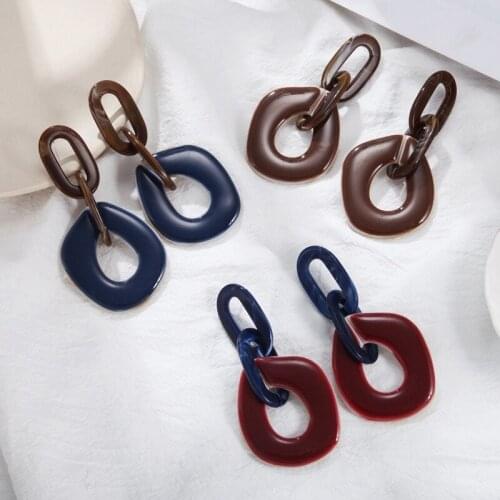 Fashion Geometric Square Dangle Earrings Acrylic Earring for Woman Girl Charm Festival Party Jewelry