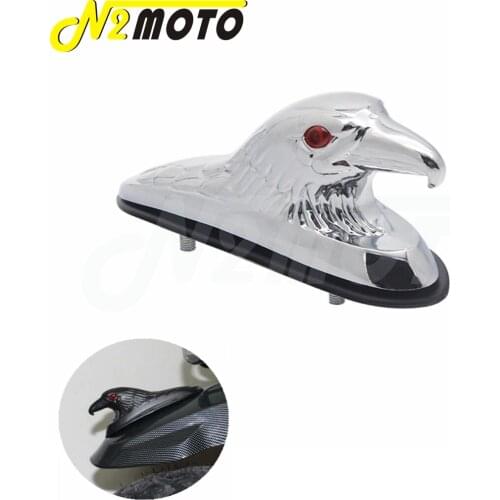 Motorcycle Chrome Eagle Head Shape Design ATV Front Fender Frame s Ornament For Kawasaki Yamaha Suzuki Honda Harley