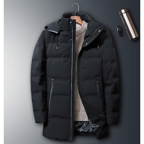 8XL 7XL Duck down Men 2021 New Style Medium-length EU-style Stylish Handsome Coat Thick Winter Jacket A916