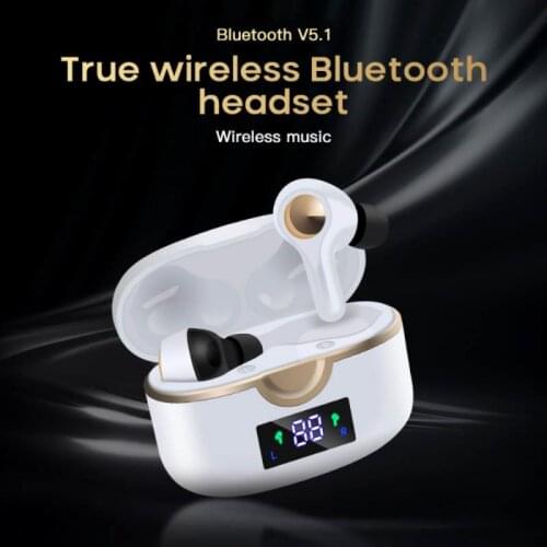 Earbuds Bluetooth 5.1 In-ear Wireless Touch Earphone Bass Stereo Hifi Music Volume Control 4 Mics Headset For Phone