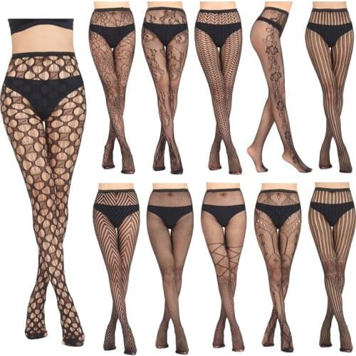 2020 New Generation of Fishnet Stockings Sexy Stockings Bottoming Pantyhose Fishnet Eye Jacquard Fishnet Stockings Mesh Pants