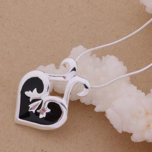 Wholesale High quality silver plated Fashion jewelry chains necklace pendant WN-095