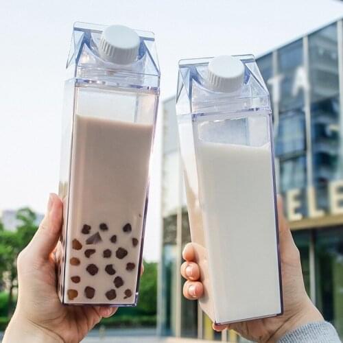 Durable Transparent Water Bottle Strawberry Printed Milk Fruit Water container Drink Bottle Juice Water Cup Home Supplies