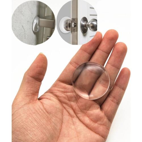6pcs Transparent Wall Protector Door Handle Bumper Protective Plug Non-slip Sticker Self-adhesive Round bumper door Stop Muffler