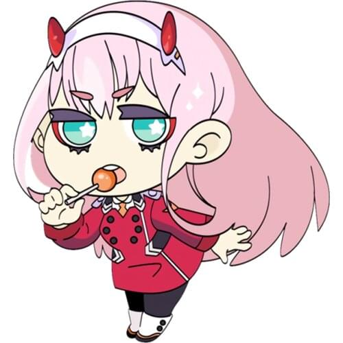 RuleMylife Darling in the FranXX Zero Two Cute Baby car stickers decal anime cute car accessories decoration pegatinas para coche